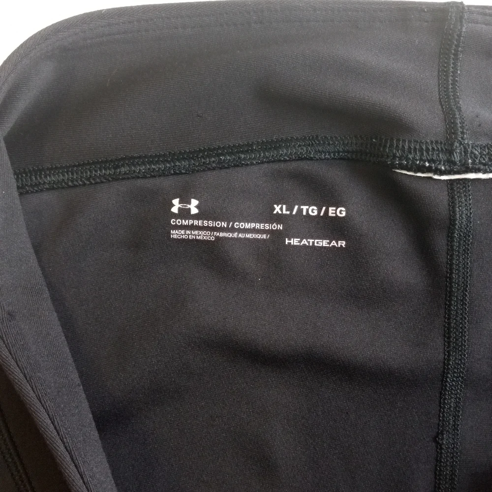 Under Armour Compression Athletic Colorblock Black Heatgear Leggings XL - Picture 5 of 6